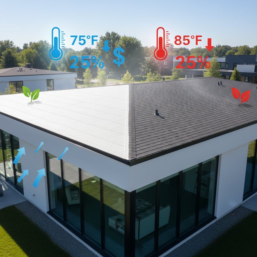 Featured image for Cool Roofs Cut AC Bills 25% and Drop Temps 10 Degrees