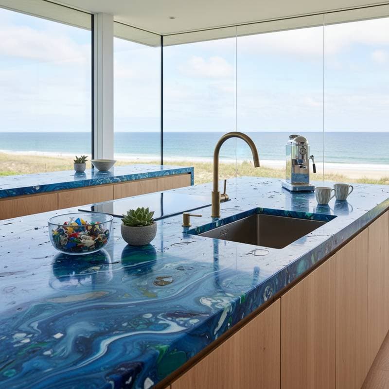 Featured image for Ocean Plastic Countertops Turn Waste Into Style