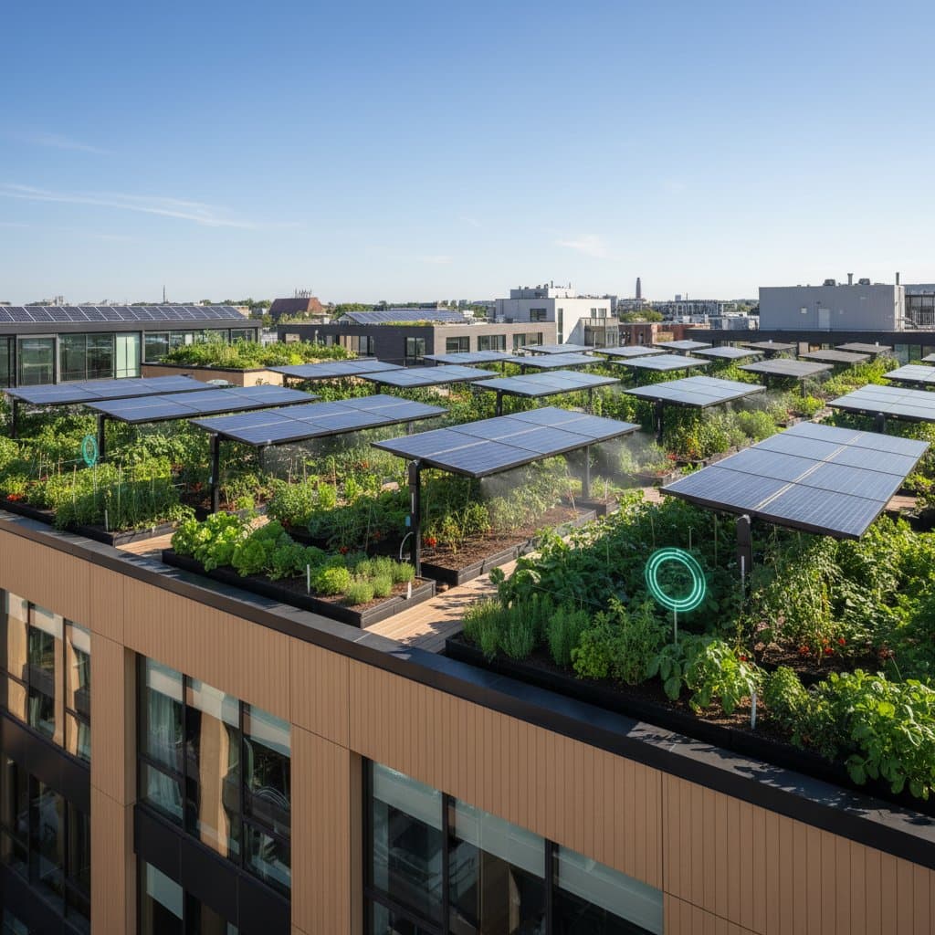 Featured image for Rooftop Agrivoltaics Cut Heat While Growing Your Food
