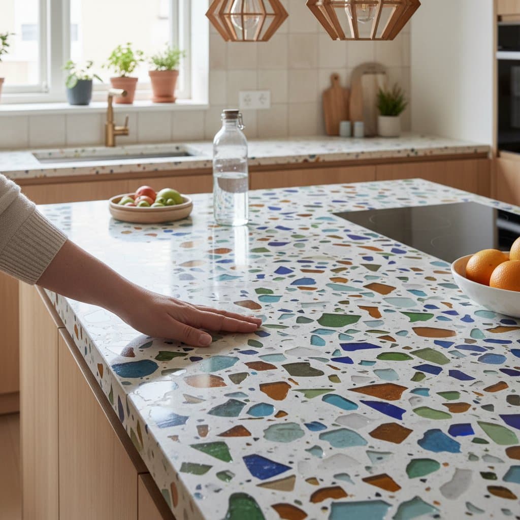 Featured image for Recycled Glass Countertops Cut Waste by 85 Percent