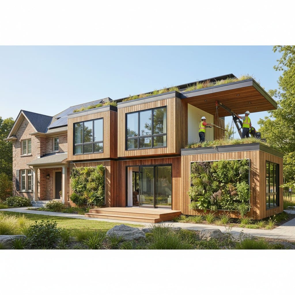 Featured image for Modular Green Additions Cut Build Time by 75%