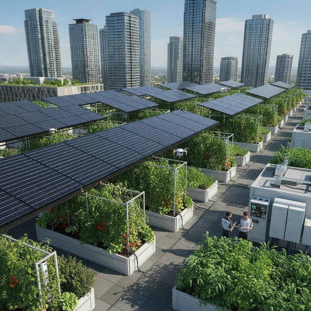 Featured image for Rooftop Agrivoltaics Cut Energy Bills While Growing Food
