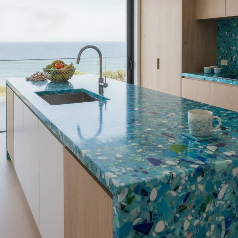 Featured image for Ocean Plastic Countertops: Beauty From Marine Waste