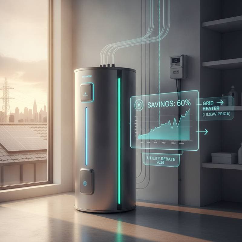 Featured image for Cut Your Bills 60% with Grid-Interactive Water Heaters