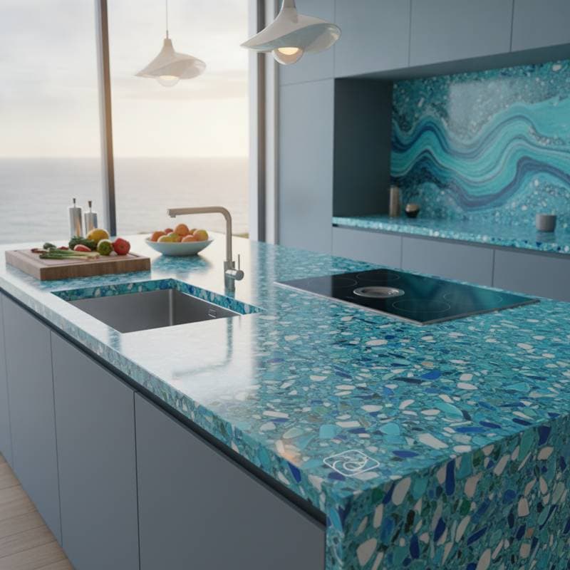 Featured image for Ocean Plastic Countertops Rival Granite in 2026